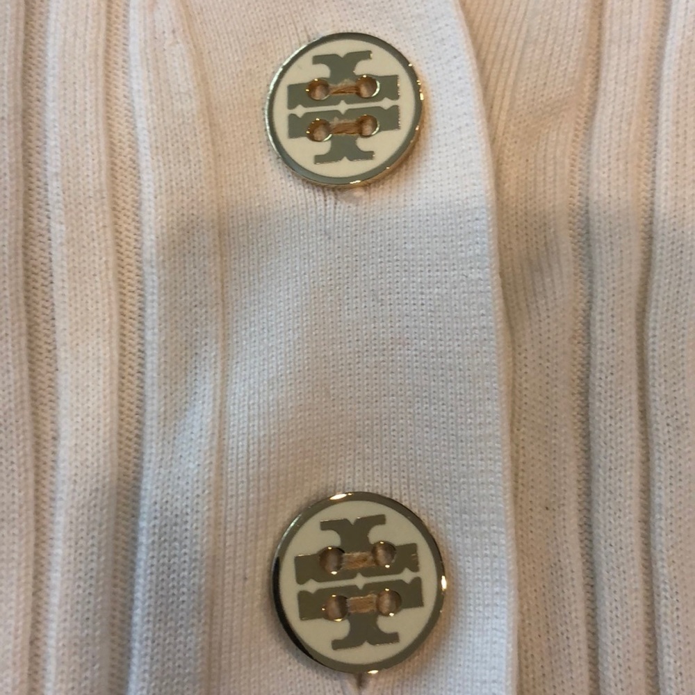 Tory Burch Cream Ribbed Cardigan - Picture 3 of 9
